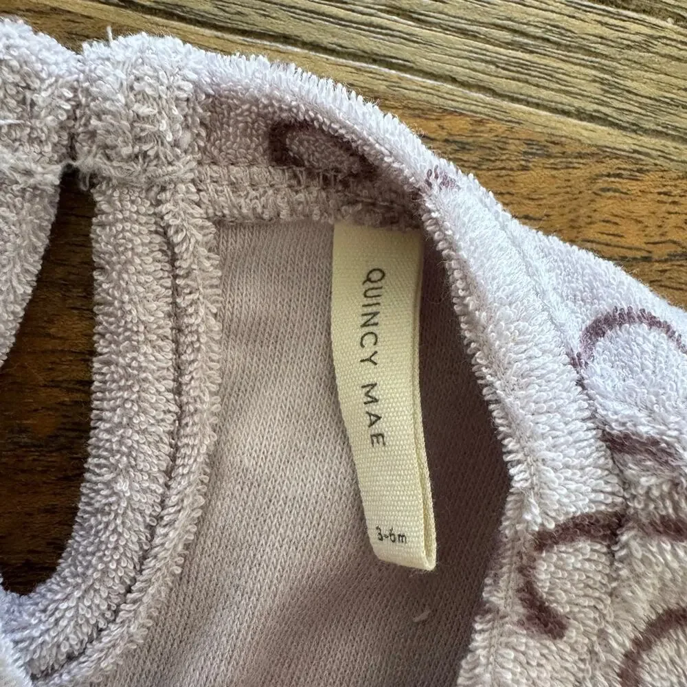 Quincy Mae Daisy Terry Dress + Bloomers - Size 3-6 months
